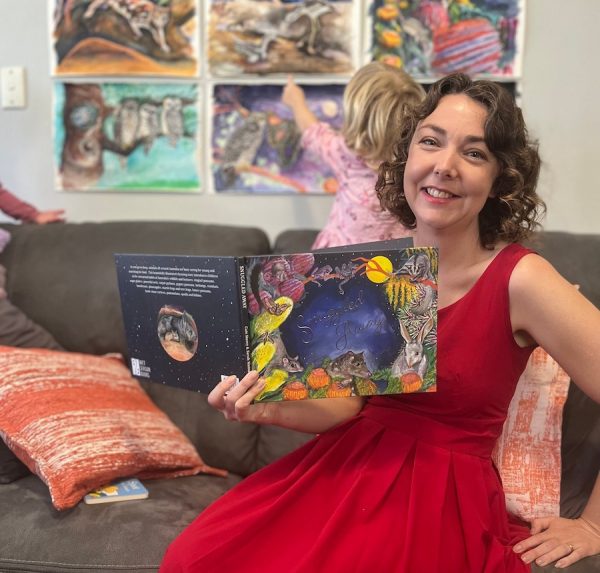 Cate Storey with Snuggled Away book