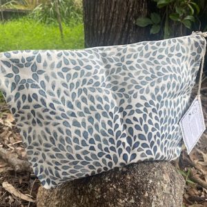 Large Pencil Case with a tear drop patterned fabric