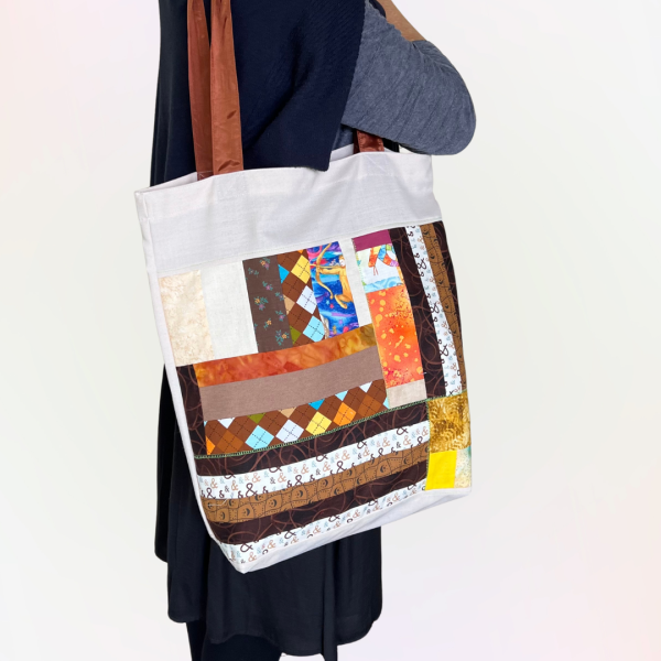 patchwork bag autumn colours